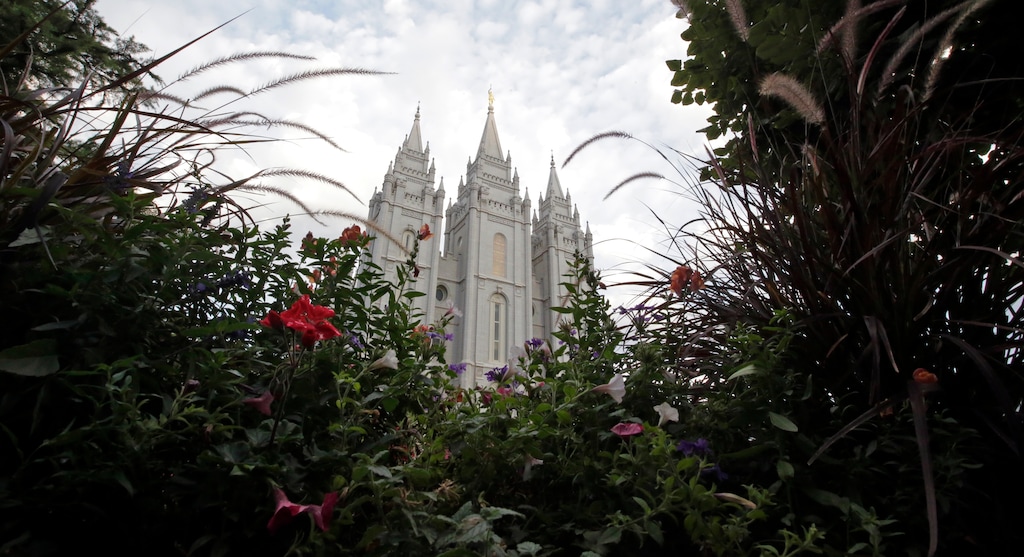 (AP file photo) The Salt Lake Temple in Salt Lake City, as seen May 11, 2018.  In an elaborate hoax, someone has published a fake web page online, with a false announcement that the LDS Church had apologized for its historic treatment of black members.