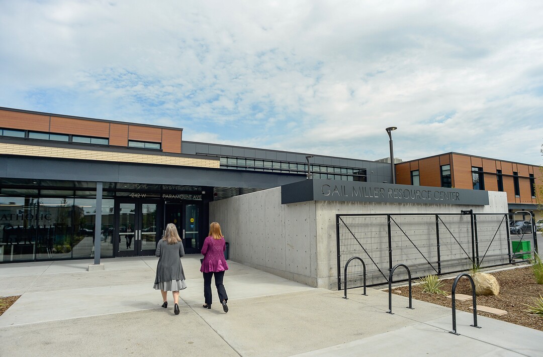 (Francisco Kjolseth  |  The Salt Lake Tribune)  Shelter the Homeless and Catholic Community Services of Utah (CCS) holds a public open house at the Gail Miller Resource Center on Friday, Sept. 6, 2019, with self-guided tours for the public to see the brand new building and learn about the services that will be provided there for both men and women.