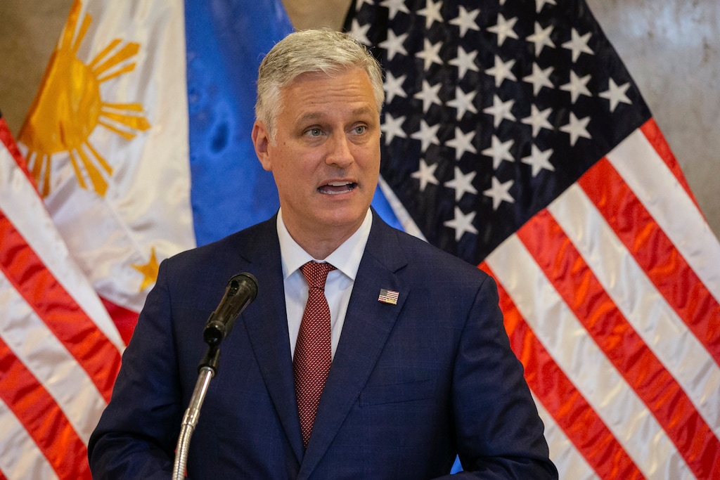 (Eloisa Lopez | Pool via AP) Former U.S. National Security Adviser Robert O'Brien will speak at a Utah Republican Party fundraiser on Friday night.