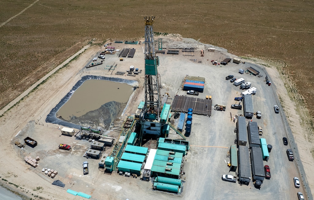 (Rick Egan | The Salt Lake Tribune)   The Drill site for Utah FORGE, the nation's largest geothermal experiment, north of Milford, in Beaver County, on Thursday, July 6, 2023.
