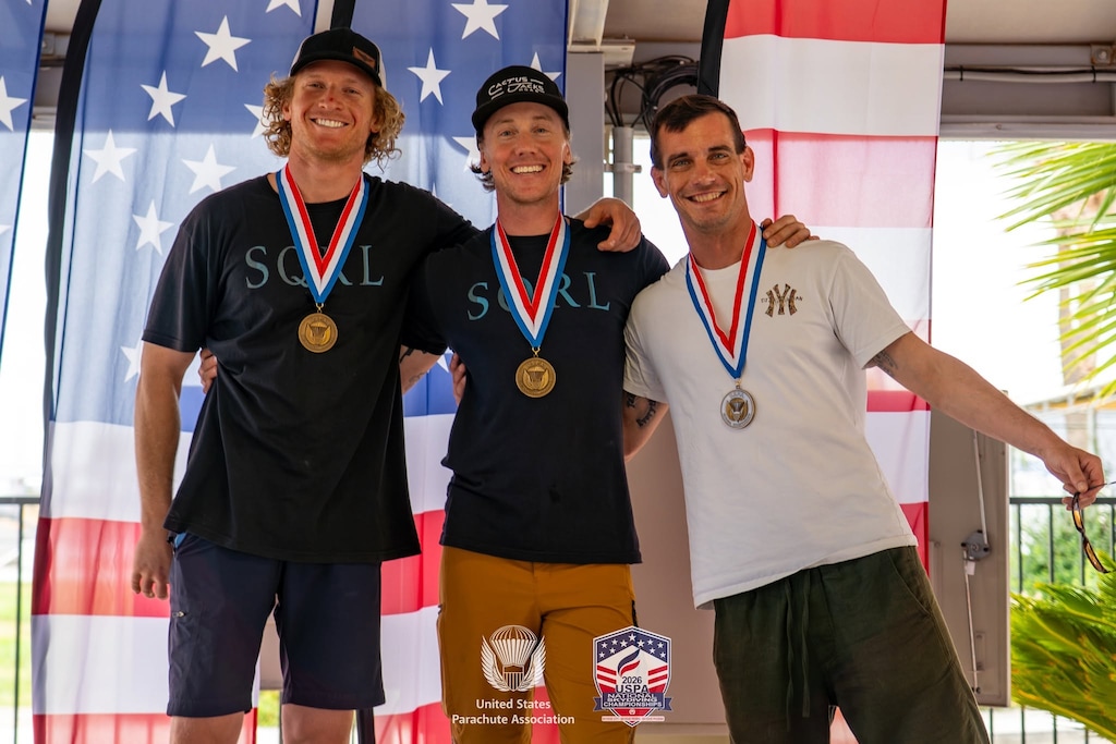 ( Joe Lohmuller) From the left, Clark Robinson, Joe Lohmuller and Alex Knaub won Nationals in 2025 and advanced to the World Championships.