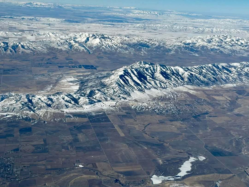 (Ben Burt) An overhead view shows the dominant contours of Clarkson Mountain on the west-side of Cache Valley.