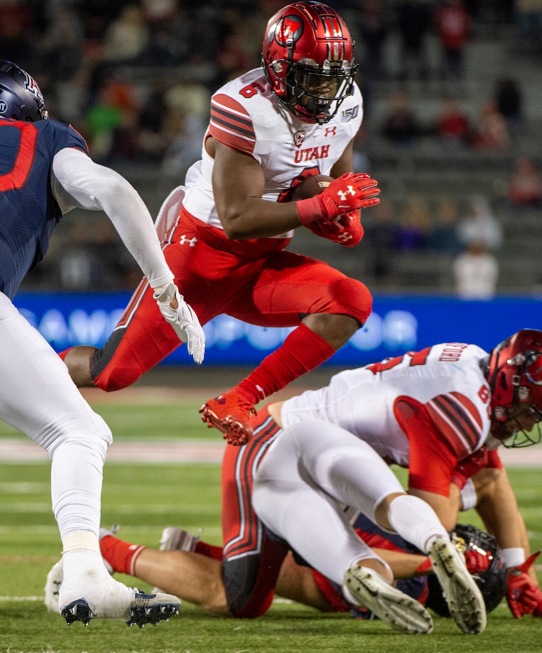 (Rick Egan  |  The Salt Lake Tribune)      Utah running back Devin Brumfield (6) runs the ball for the Utes, in PAC-12 action between the Utah Utes and the Arizona Wildcats in Tucson, Saturday, Nov. 23, 2019.