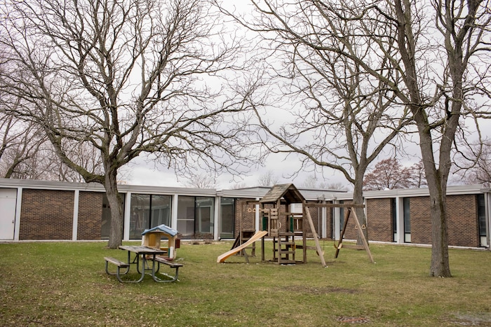 Moms and Babies program participants have access to playground equipment at the Decatur Correctional Center in Decatur, Ill. (Whitney Curtis |The Washington Post)