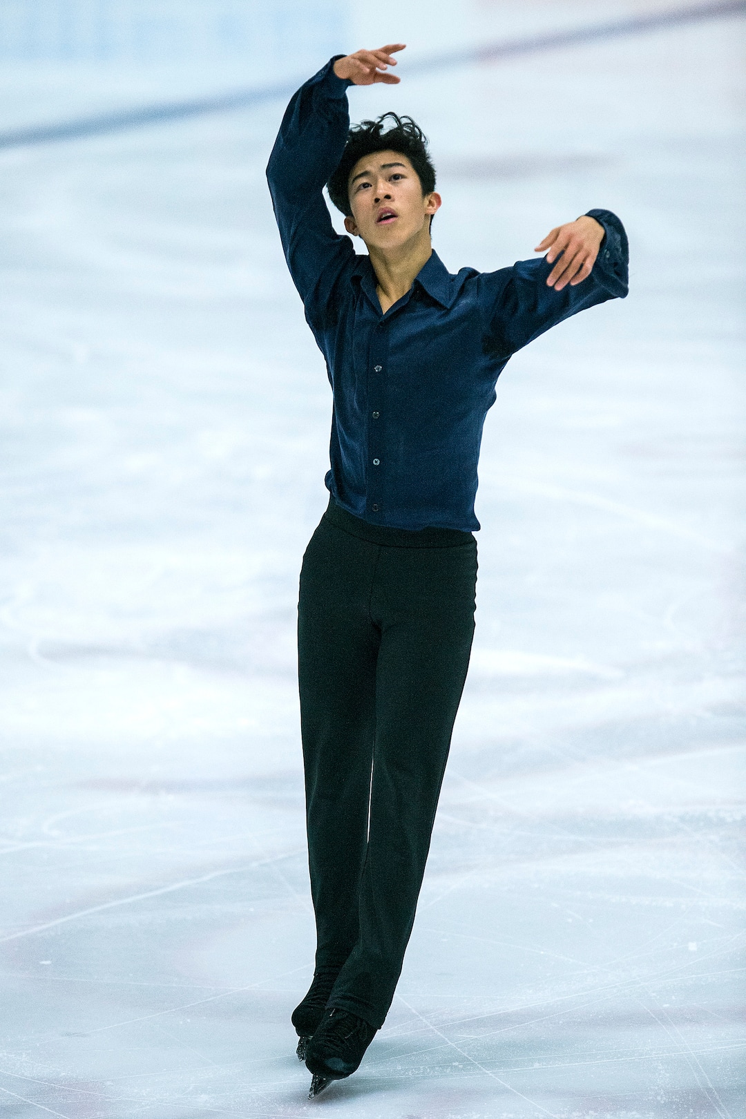(Chris Detrick  |  The Salt Lake Tribune)   Nathan Chen competes in the Men's Free Skate during the U.S. International Figure Skating Classic at the Salt Lake City Sports Complex Friday, September 15, 2017. 