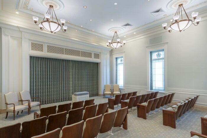 (Photo courtesy of The LDS Church)  An instruction room in the Cedar City, Utah, temple. Utah's 17th temple will be dedicated on Dec. 10, 2017.