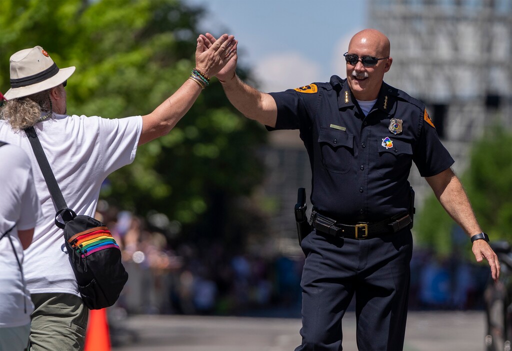 (Rick Egan | The Salt Lake Tribune)  Former Salt Lake City Police Chief Mike Brown, as seen in June 2023.  A new state audit alleges the city's police force had ineffective leadership, low morale and a host of other problems before Brown's exit in February.
