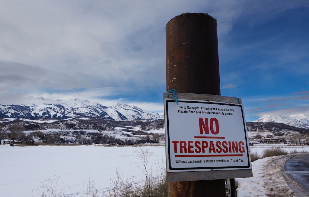 (Francisco Kjolseth  |  The Salt Lake Tribune) An easement through private property connects the hamlet of Peterson in the Morgan Valley with the exclusive private luxury ski and golf resort of Wasatch Peaks Ranch, pictured Wednesday, Dec. 13, 2023.