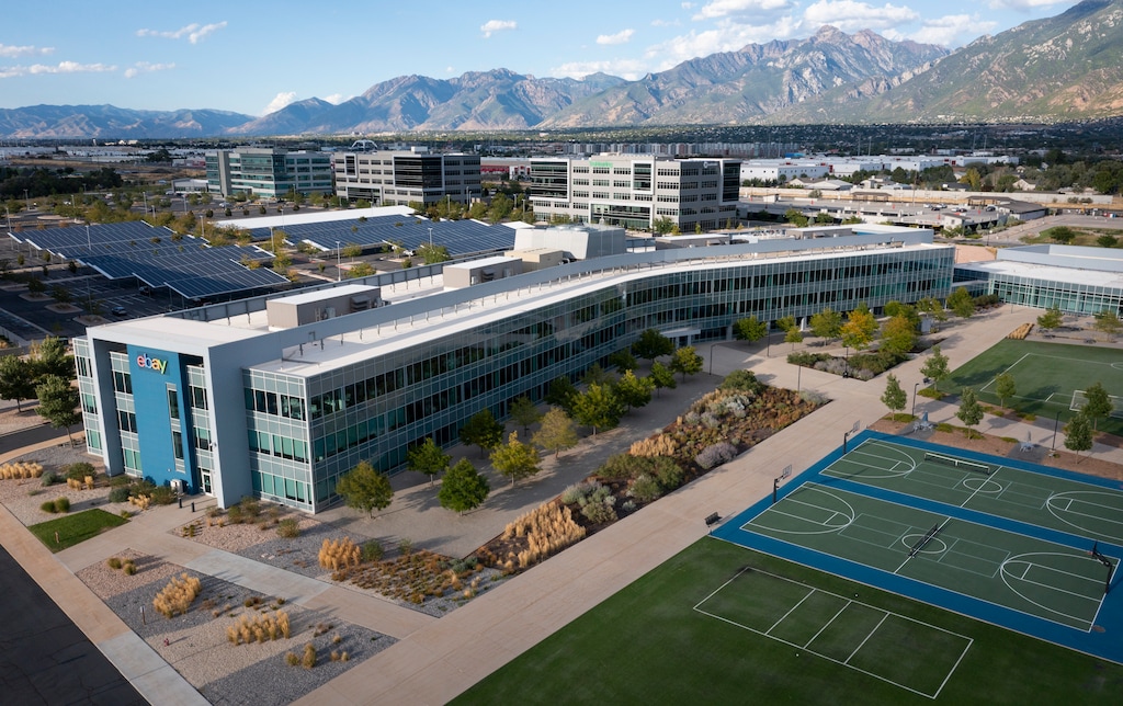 (Bethany Baker  |  The Salt Lake Tribune) Canyons School District announced it will purchase the former eBbay offices and campus, shown here in Draper on Tuesday, Aug. 20, 2024.