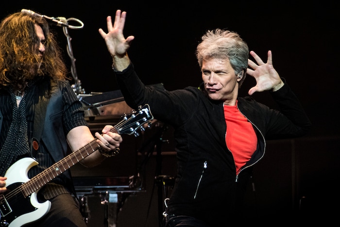 (Chris Detrick | The Salt Lake Tribune) Jon Bon Jovi performs during the 'This House Is Not for Sale' Tour at Vivint Smart Home Arena Friday, March 16, 2018.