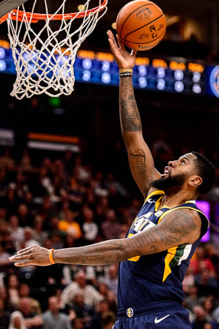 (Trent Nelson | The Salt Lake Tribune)
Utah Jazz forward Royce O'Neale (23). Utah Jazz vs Memphis Grizzlies, NBA basketball in Salt Lake City on Friday Nov. 2, 2018.