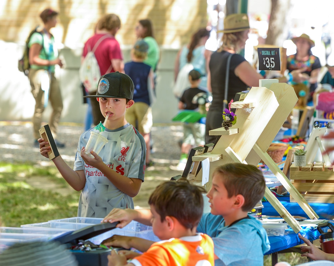 (Leah Hogsten  |  The Salt Lake Tribune)  Craft Lake CityÕs DIY Festival features Kid Row, where children 14 and under make and sell their products. Craft Lake CityÕs DIY Festival is UtahÕs largest local, three day arts festival with over 300 artisans, DIY engineers, vintage vendors and craft food creators.