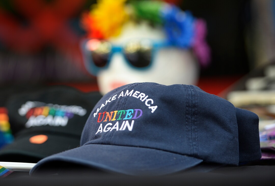 (Scott Sommerdorf   |  The Salt Lake Tribune)   A hat for sale at the fifth annual Provo Pride Festival, Saturday, September 16, 2017.