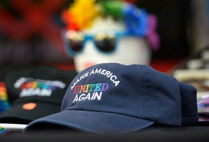(Scott Sommerdorf   |  The Salt Lake Tribune)   
A hat for sale at the fifth annual Provo Pride Festival, Saturday, September 16, 2017.