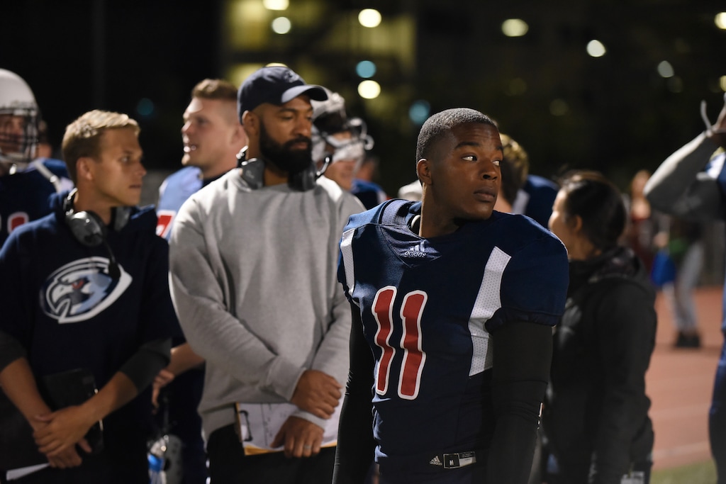 (Photo courtesy of Ray Mickshaw/The CW) Spencer Paysinger (center) and Daniel Ezra (right) as his TV counterpart, Spencer James.