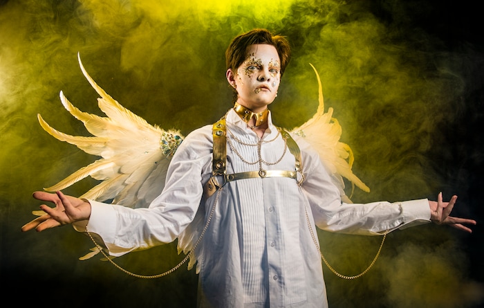 (Isaac Hale | Special to The Tribune) Chris Tall, of Pleasant Grove, who performs as Vix Stellar, poses for a portrait before a bi-weekly drag show held by the Divine Sister-Misters of Utah County at City Limits Tavern in downtown Provo on Friday, June 18, 2021.