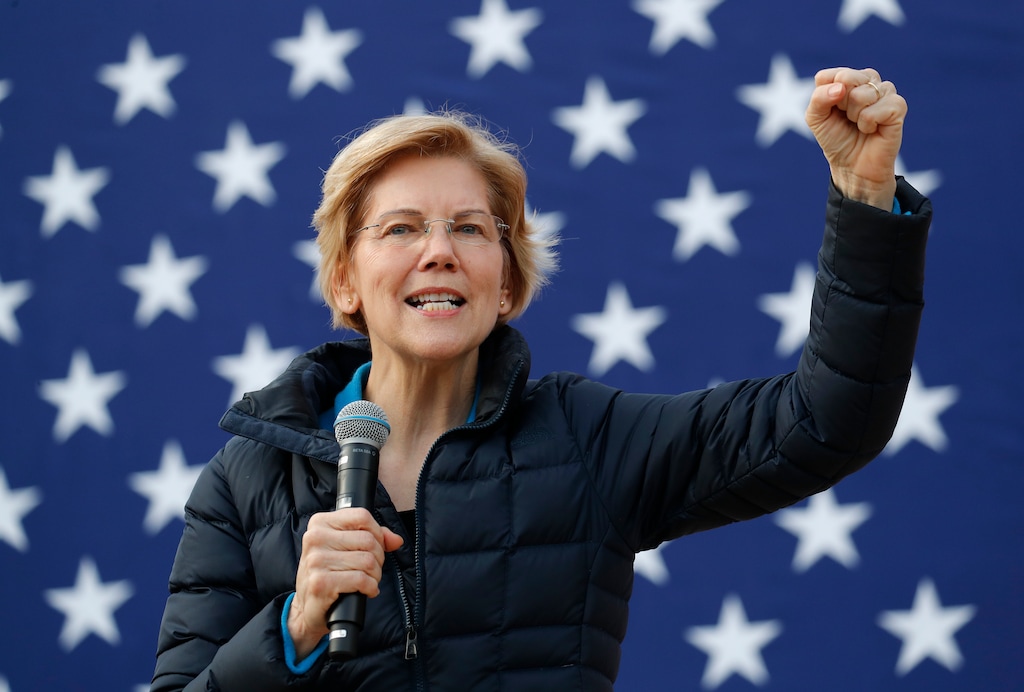 Presidential candidate Sen. Elizabeth Warren, D-Mass., speaks at an organizing event Sunday, Feb. 17, 2019, in Las Vegas. (AP Photo/John Locher)