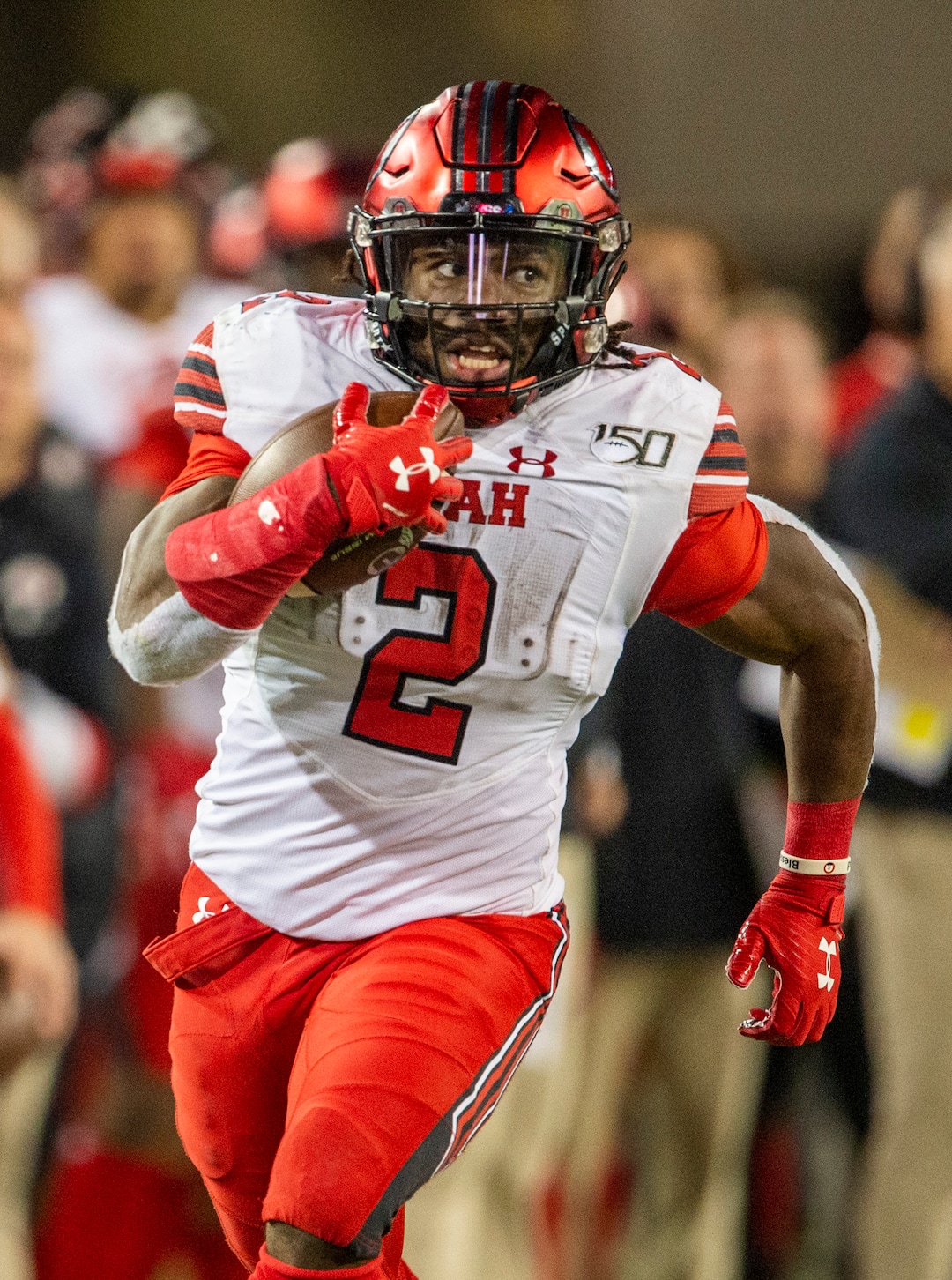 (Rick Egan  |  The Salt Lake Tribune)      Utah Utes running back Zack Moss (2), runs for a touchdown in the first possession of the third quarter, in PAC-12 action between the Utah Utes and the Arizona Wildcats in Tucson, Saturday, Nov. 23, 2019.