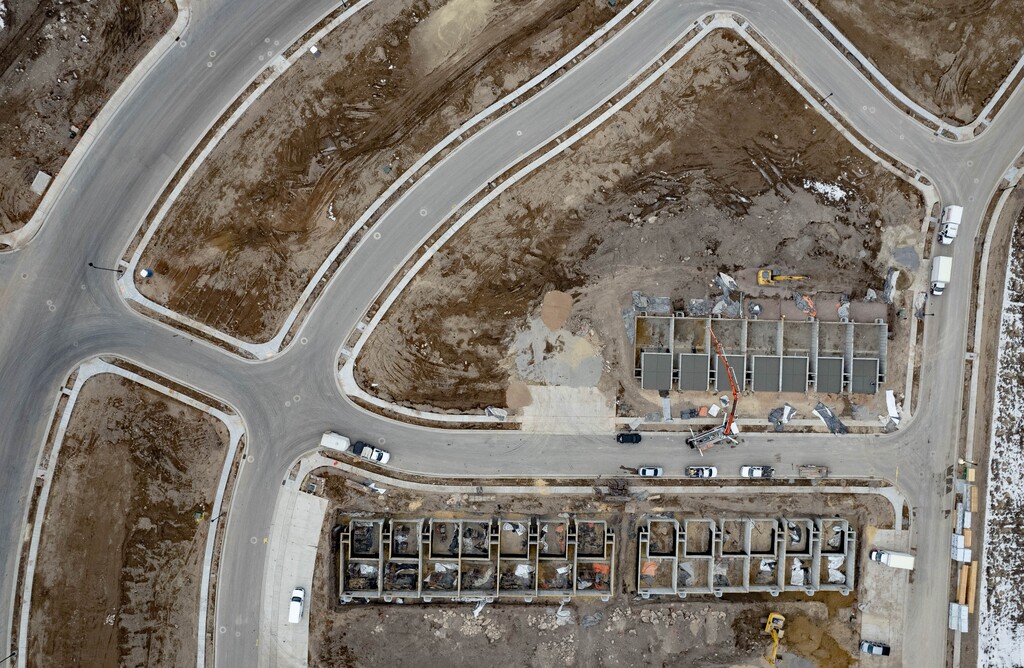 (Francisco Kjolseth | The Salt Lake Tribune) New development construction on the western edge of Magna on Monday, Feb. 20, 2023.