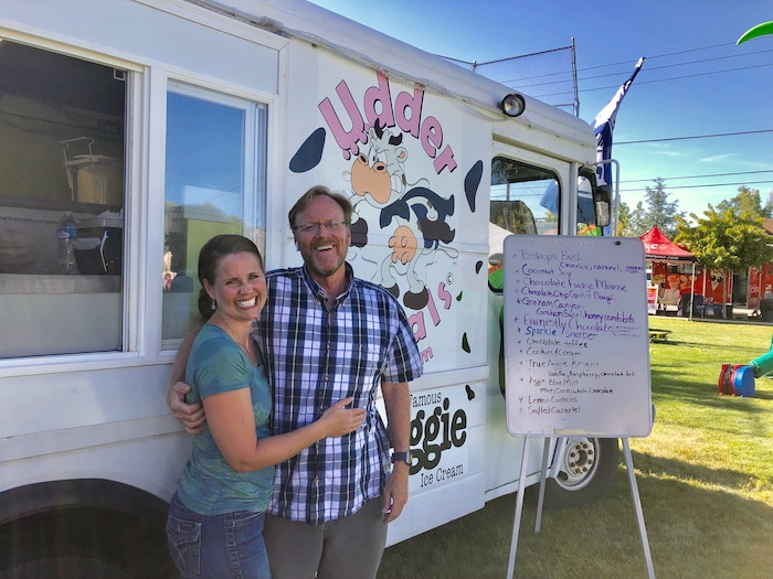(Brodi Ashton | For The Salt Lake Tribune) Bonniejean and Danny Brucks own Udder Rivals, which sells ice cream from the BYU and USU creameries.