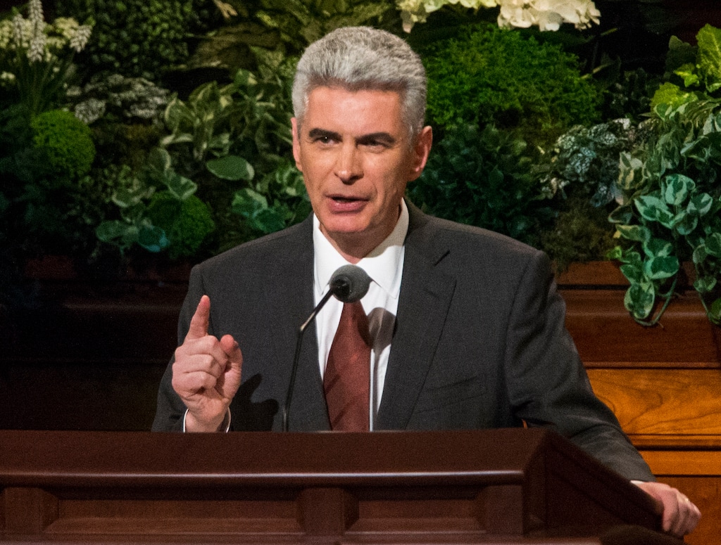 (Rick Egan  |  The Salt Lake Tribune)

Bishop Gérald Caussé speaks during the 187th Annual LDS General Conference at the Conference Center in Salt Lake City, Saturday, April 1, 2017.