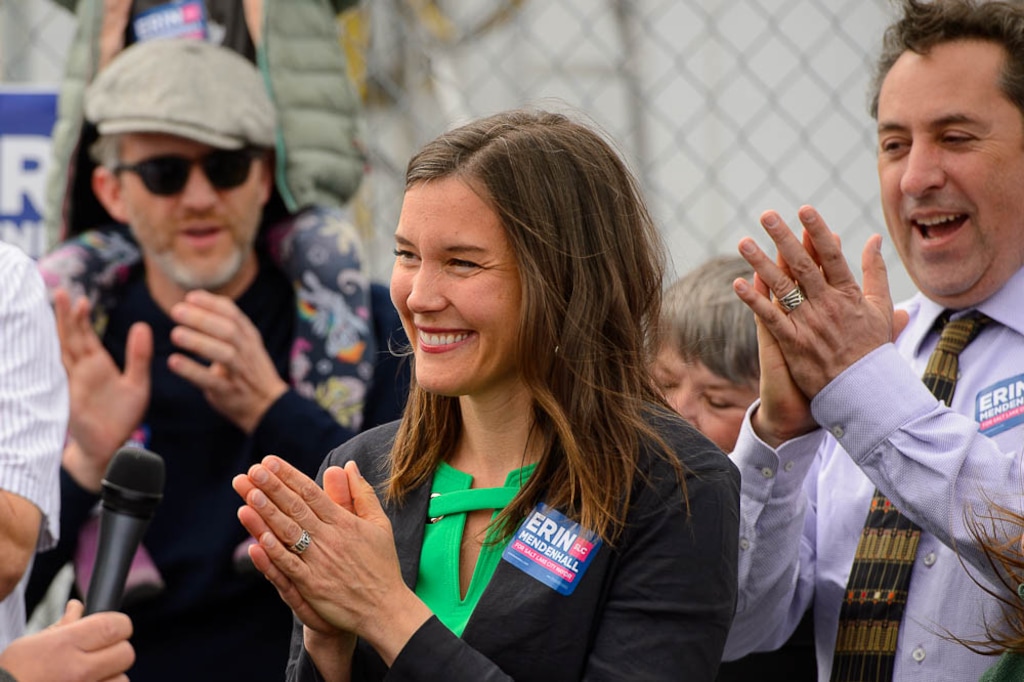 (Trent Nelson  |  The Salt Lake Tribune)  Salt Lake City Councilwoman Erin Mendenhall launches her campaign for mayor on Sunday April 14, 2019. She enters the race with six years of council experience serving the city’s Ballpark, Central City, Central 9th, East Liberty Park, Liberty Wells and Wasatch Hollow communities. She has a background in the nonprofit sector, working previously with the clean-air advocacy group Breathe Utah as its policy director and interim executive director.