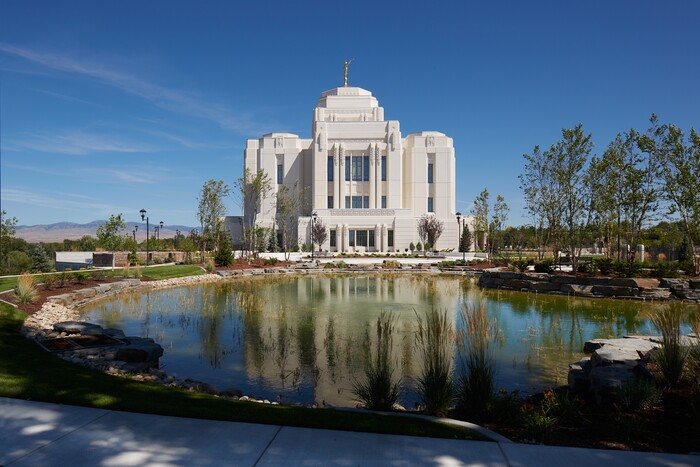 The new Meridian, Idaho, LDS Church temple will begin tours this coming Saturday as part of a four-week open house. (Photo courtesy LDS Church)