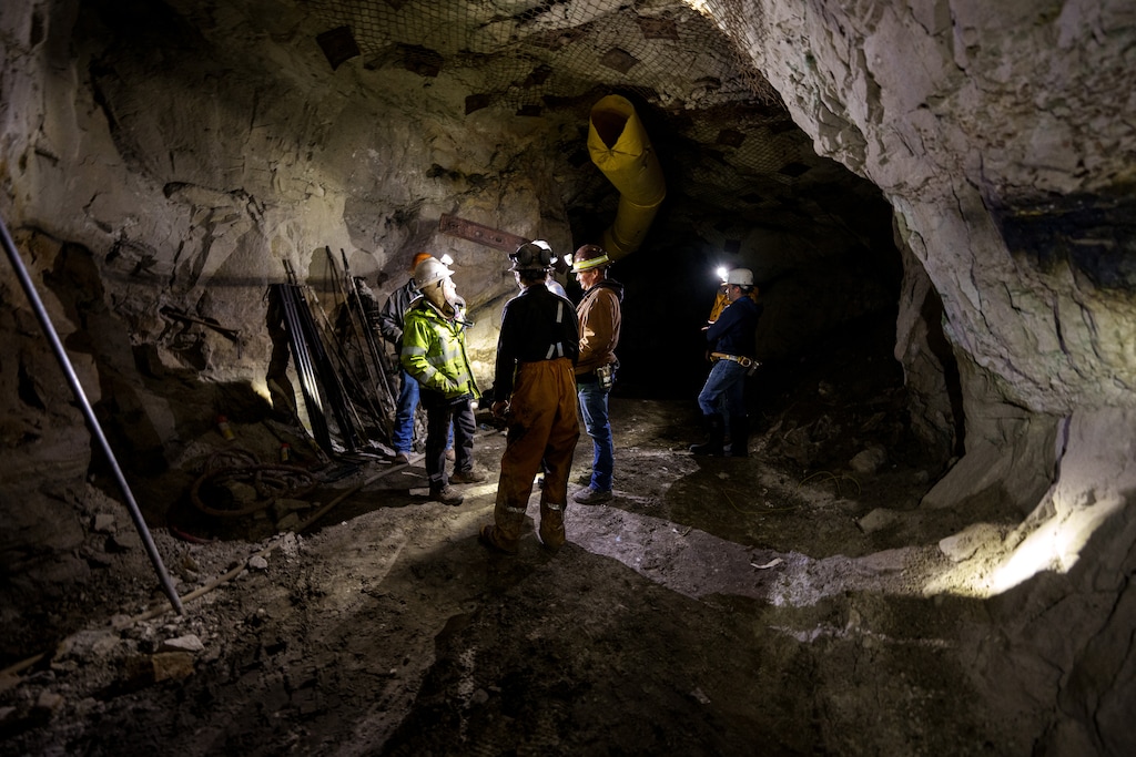 (Trent Nelson | The Salt Lake Tribune) Uranium miners in the La Sal mine on Monday, April 29, 2024. The Trump administration just approved the reopening of a uranium mine in southeastern Utah, the first under its accelerated permitting process. 