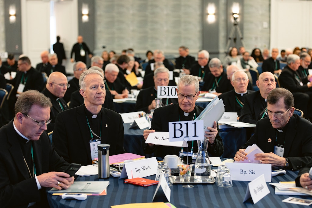 (Wesley Lapointe | The New York Times) Bishops meet in Baltimore in 2023. They are scheduled to gather again Nov. 10-13, 2025.