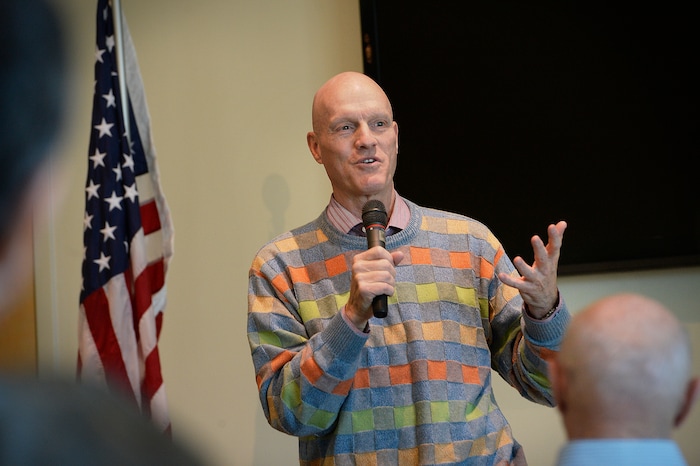 (Scott Sommerdorf   |  The Salt Lake Tribune)   
Dr. David Jack speaks as the new United Utah Party held its first Salt Lake County convention to elect county officers. 
Jack was elected as the party's county secretary, Saturday, October 28, 2017. 