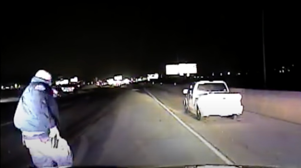 (Screenshot) Dashcam video records a Utah County Sheriff's deputy and the driver of a vehicle who shot at officers on Dec. 20, 2017. The driver suffered survivable injuries and was arrested. The shooting involved the Utah County Sheriff’s Office and Spanish Fork police. The Spanish Fork Police Department conducted an internal investigation into the use of force; the Utah County Sheriff's Office did not, an official confirmed.