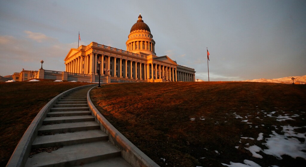 (Rick Bowmer | AP file photo)  The sun sets on the Utah state Capitol, Thursday, March 8, 2018, in Salt Lake City.