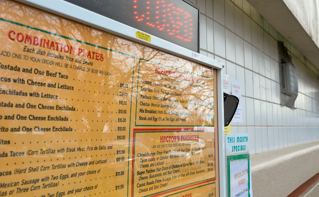 (Chris Samuels | The Salt Lake Tribune) The drive-through menu at Hector’s Mexican Food in Millcreek, Friday, Nov. 4, 2022.