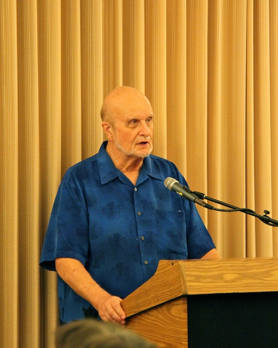 (Photo courtesy of Ed Mauss)
Armand Mauss speaks at a Claremont Graduate University conference in 2013.