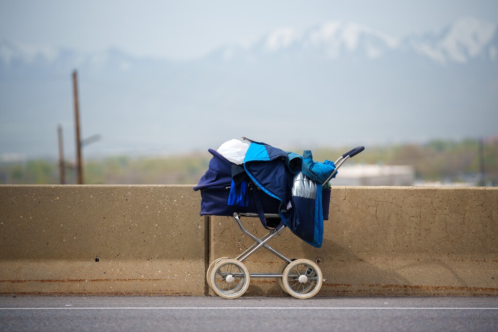 (Trent Nelson  |  The Salt Lake Tribune) A baby stroller.