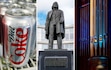 (AP; The Salt Lake Tribune) From left: a can of Diet Coke; a Brigham Young statue at BYU; and the facade of the pipe organ at the Conference Center.