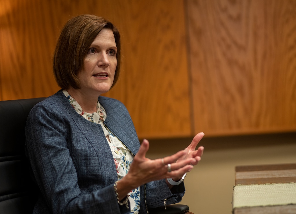 (Rick Egan | The Salt Lake Tribune) Wendy Dau, Provo School District's new superintendent, pictured on Wednesday, August 9, 2023.