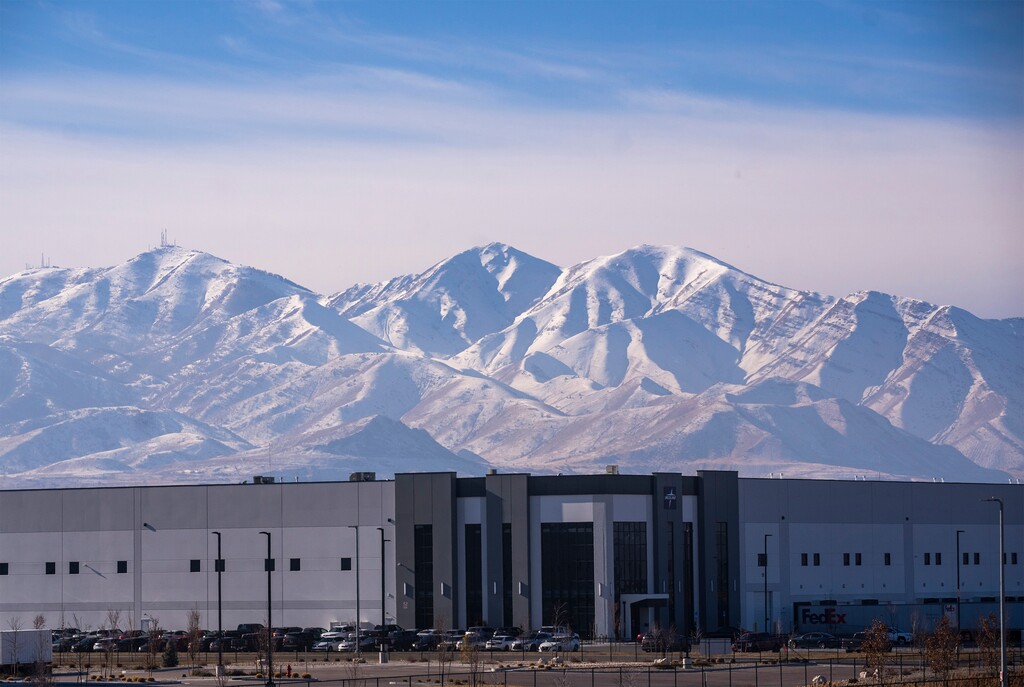 (Rick Egan | The Salt Lake Tribune)  Warehouses the northwest quadrant of the Inland Port, on Tuesday, December 26, 2023.