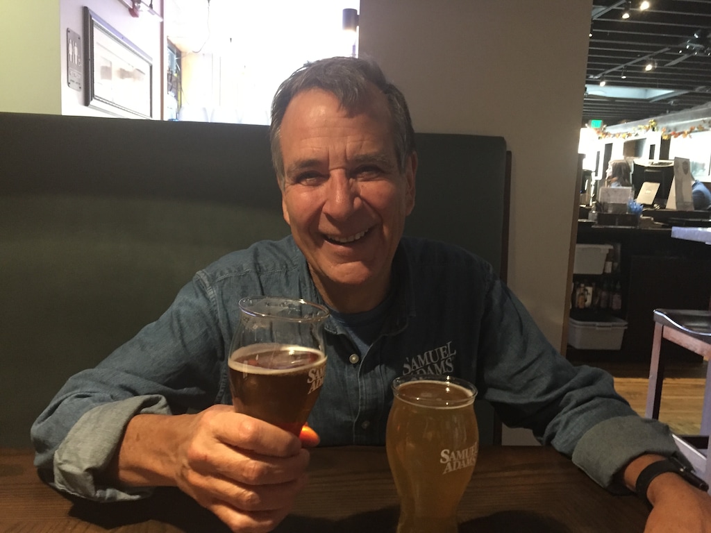 (Kathy Stephenson | The Salt Lake Tribune) Jim Koch — co-founder and chairman of the Boston Beer Co., which produces Samuel Adams — was at Gracie's Bar this week celebrating a new Utah law that allows his signature beer to be sold on tap for the first time