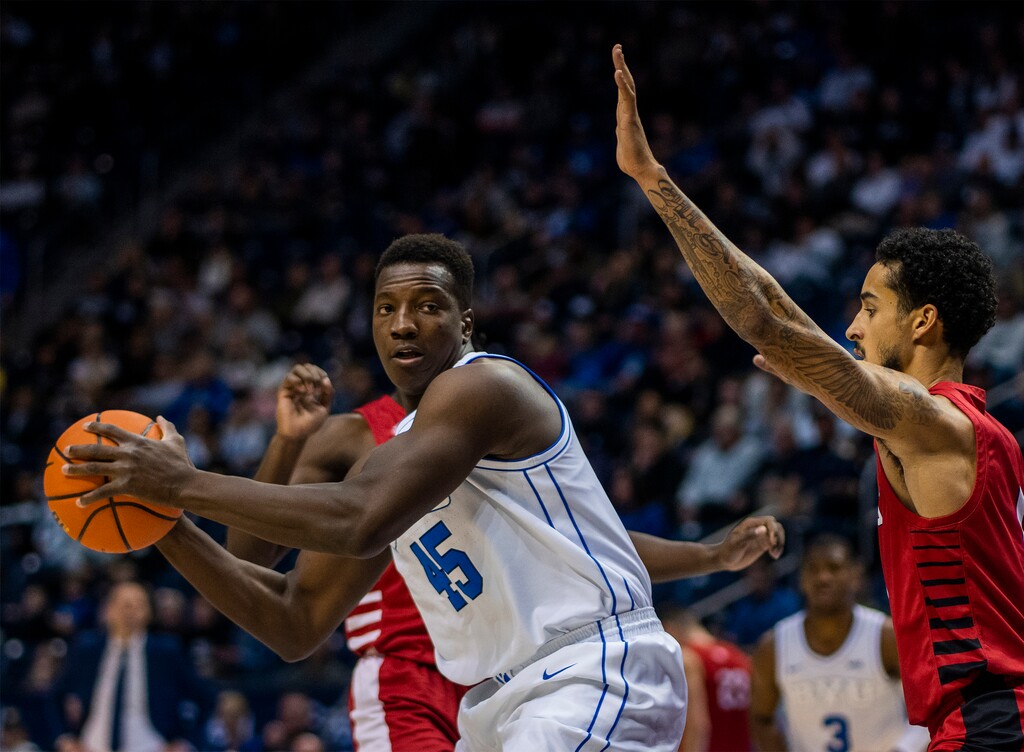 (Rick Egan | The Salt Lake Tribune) Brigham Young Cougars forward Fousseyni Traore, shown during a game against Nicholls State in November, scored 15 points as the Cougars beat San Diego on Saturday.