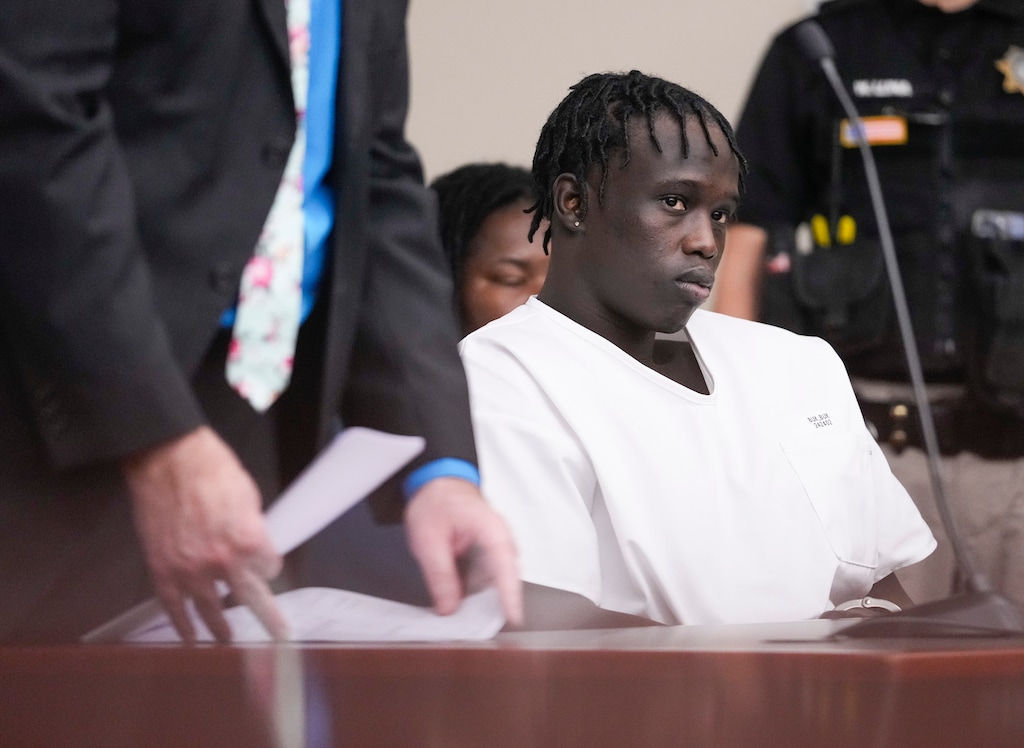 (Bethany Baker | The Salt Lake Tribune) Buk M. Buk appears at a sentencing hearing for the murder of University of Utah football player Aaron Lowe, in Third District Court in Salt Lake City on Monday, April 29, 2024.