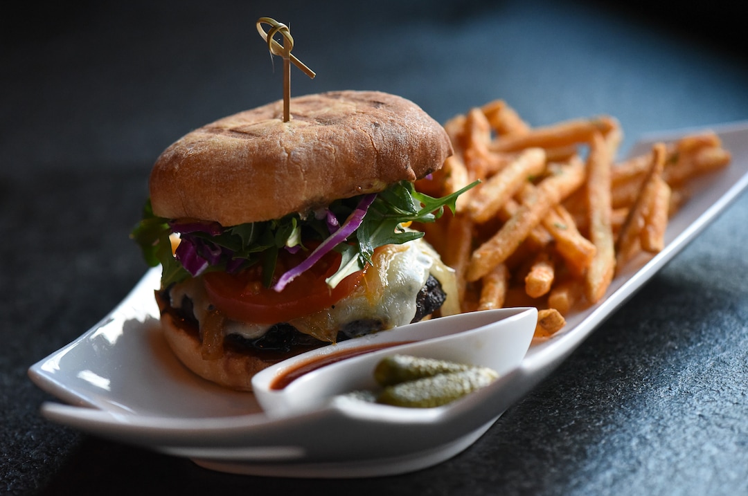 (Francisco Kjolseth  |  The Salt Lake Tribune)  The Brothel Burger at the new London Belle Supper Club, a new Salt Lake City bar named after Belle London, a famous Utah madam, at 321 S. Main.
