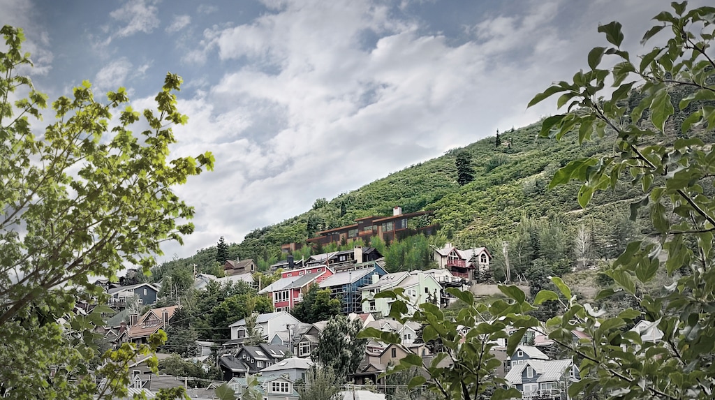 (Park City planning commission) — This is a rendering of what Matthew and Tatiana Prince's proposed home above Old Town Park City would look like from below.