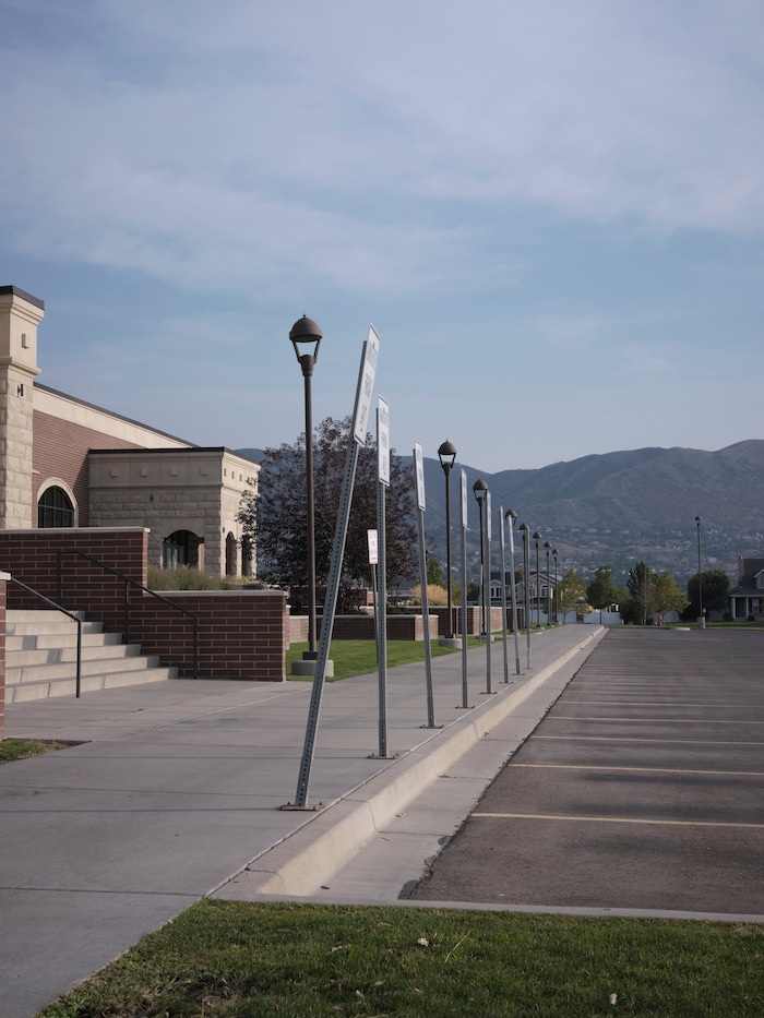 (Lindsay D'Addato | The New York Times) Corner Canyon High School, which had one of the biggest school coronavirus outbreaks in Utah and perhaps the country, in Draper, Utah, Sept. 26, 2020. The story of Canyons is an object lesson in what can happen when schools reopen in communities that are failing to contain the virus.