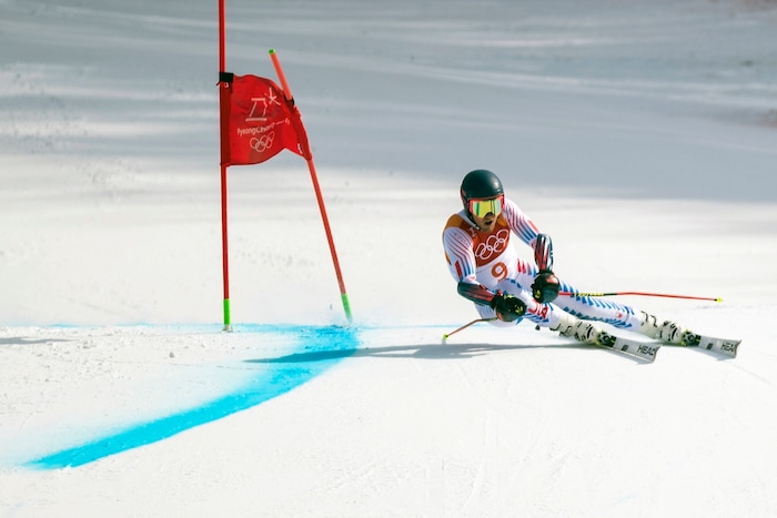 (Chris Detrick  |  The Salt Lake Tribune) Park City's Ted Ligety competes in the Men's Giant Slalom Run 2 during the Pyeongchang 2018 Winter Olympics Sunday, Feb. 18, 2018. Ligety finished in 15th place with a combined time of 2:21.25.