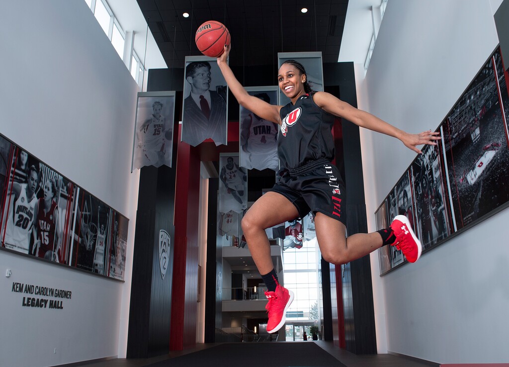 Scott Sommerdorf | The Salt Lake Tribune
Utah senior women's basketball player Tanaeya "Tay" BoClair at the Utah practice facility, Thursday, February, 15, 2018.