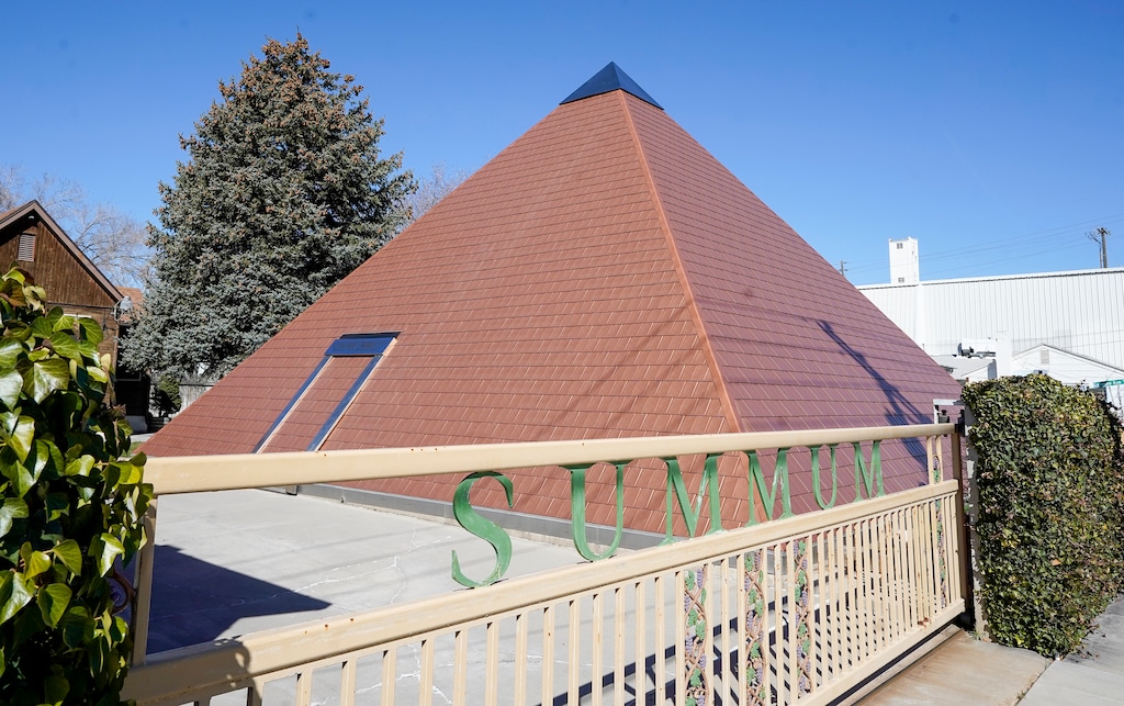 (Chris Samuels | The Salt Lake Tribune) The pyramid of the Summum religious organization in Salt Lake City, Monday, March 18, 2024.