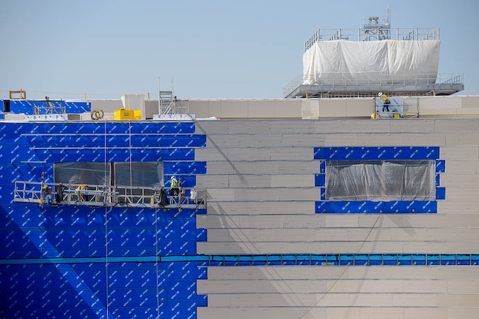 (Trent Nelson | The Salt Lake Tribune)
Construction at Salt Lake City International Airport, Wednesday Sept. 19, 2018.