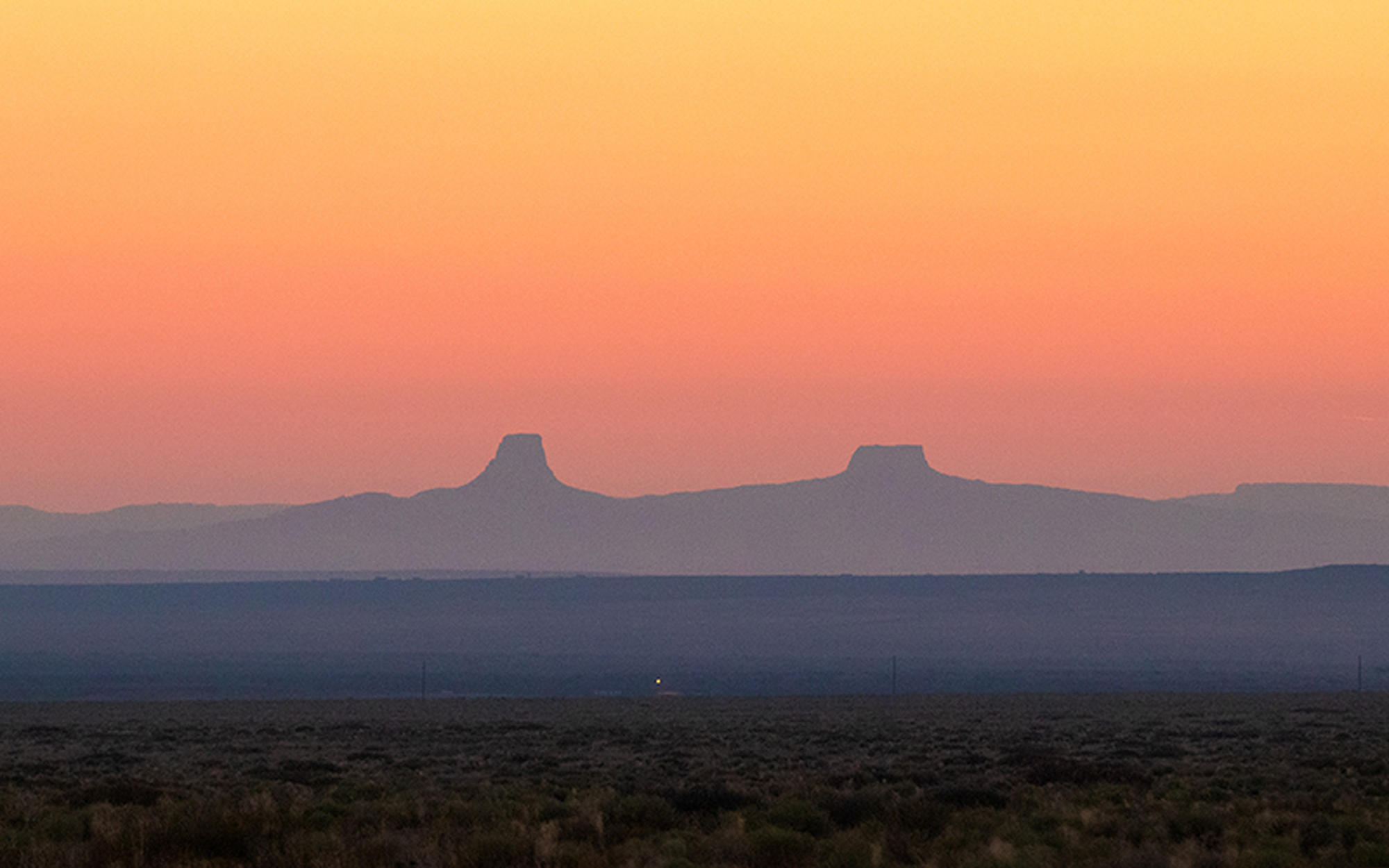(Megan Marples | Cronkite News) The sun rises over the Navajo Nation Reservation on Sept. 24, 2020, near Pinon, Ariz. The COVID-19 death rate on the reservation, the size of West Virginia, has been greater than that of any U.S. state.