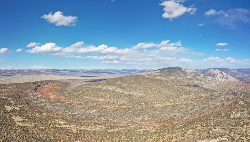 (Photo courtesy of Rig To Flip)

The western Dinosaur National Monument boundary, an area called, "The Race Track." The proposed drill site is located in the lower left foreground. Split Mountain behind that.